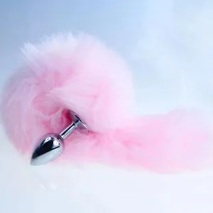 Furry rose tail anal plug: Teaser du débutant en fausse fourrure douce pour le jeu et le cosplay intimes