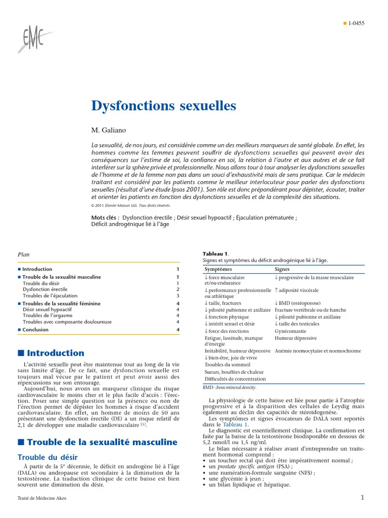 Dysfonctions sexuelles : causes et traitements | PDF | Éjaculation ...