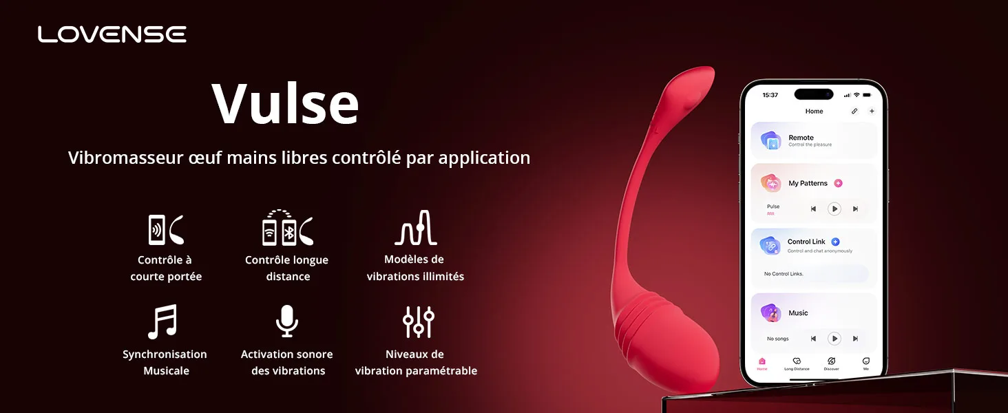 LOVENSE Vulse Vibromasseurs Feminin avec de Poussée et de Vibration ...