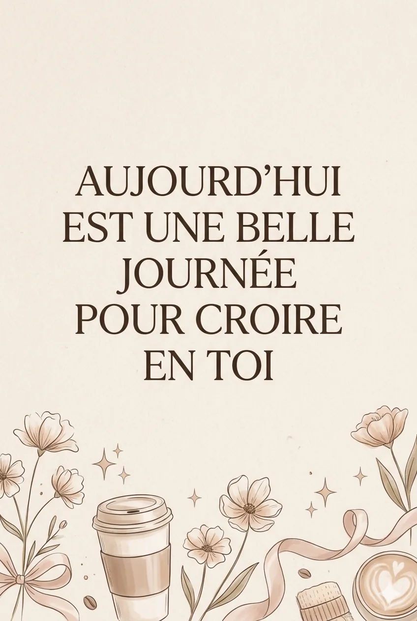 Citation positive pour bien commencer la journée