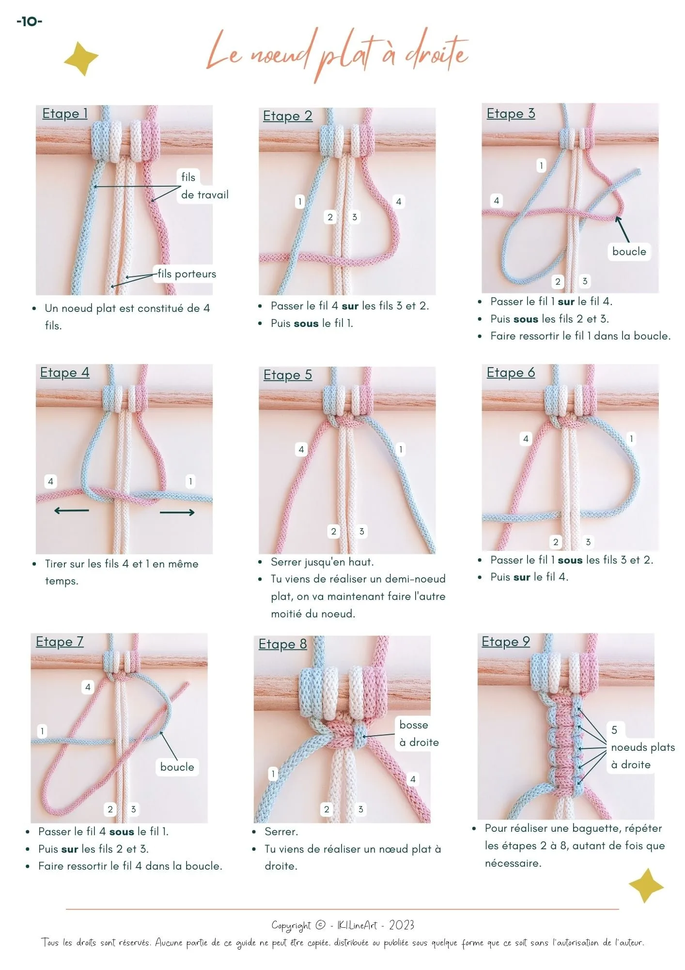 GRATUIT - Guide des 6 noeuds de base du macramé - PDF